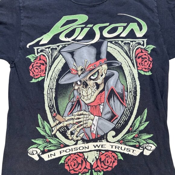 Poison 25th Anniversary Tour Concert T-shirt Black Small Adult - Picture 3 of 4